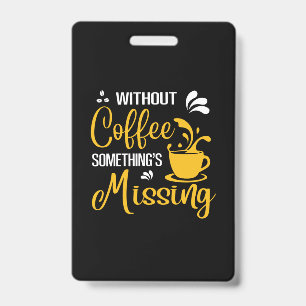 Kaffeekunst ohne Kaffee, etwas fehlt Ausweis