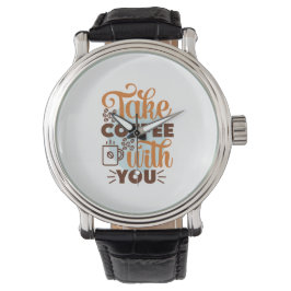 Kaffeekunst trinken Sie Kaffee Armbanduhr