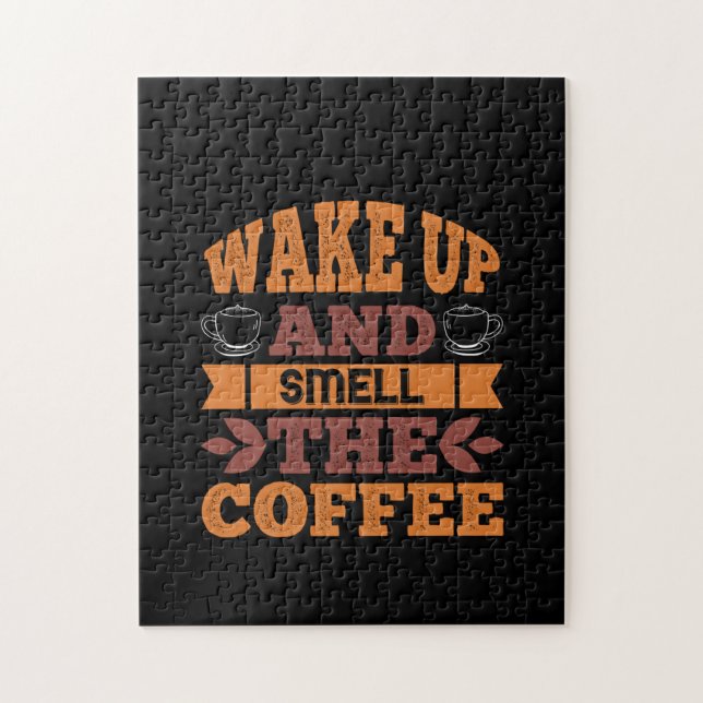 Kaffeekunst Weckte auf und riech den Kaffee (Vertikal)