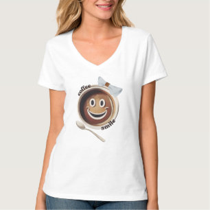 Kaffeelächeln Niedlich süß T-Shirt