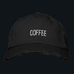 Kaffeelacke Bestickte Baseballkappe<br><div class="desc">Hut für Kaffeeliebhaber,  Kaffeemaschine</div>