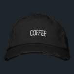 Kaffeelacke Bestickte Baseballkappe<br><div class="desc">Hut für Kaffeeliebhaber,  Kaffeemaschine</div>