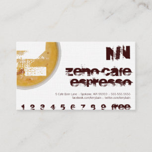 Kaffeeladen-Monogramm-Treue-Stempelkarte Treuekarte