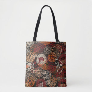 Kaffeeladen-Stempel und Grunge-Abzeichen-Sammlung Tasche