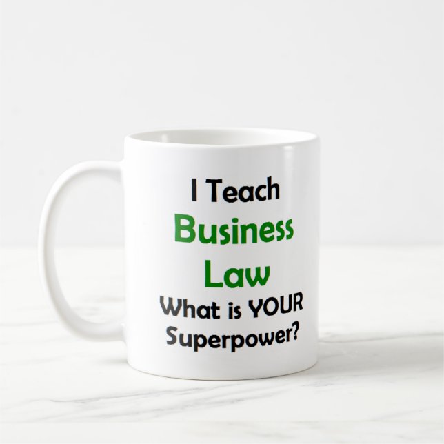 Kaffeelehrer für Geschäftsrecht - Tasse (Links)