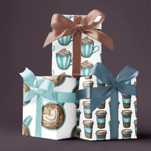 Kaffeelettverpackungsblätter Geschenkpapier Set