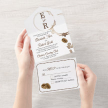 Kaffeeliebhaber alle auf einer Hochzeitseinladung