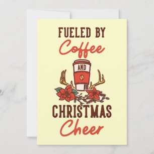 Kaffeeliebhaber, angetrieben von Kaffee und Weihna Einladung