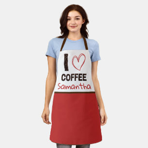 Kaffeeliebhaber Benutzername Kaffeebohnen Design Schürze
