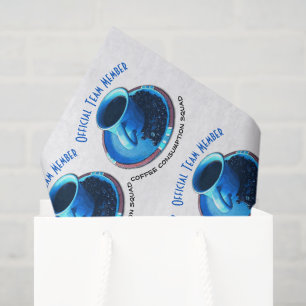 Kaffeeliebhaber Blue Cup und Saucer Wiederholung M Seidenpapier