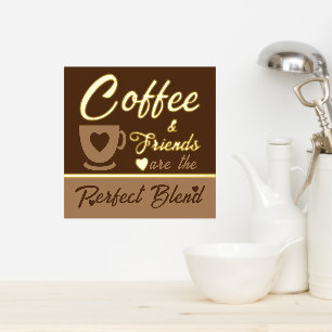 Kaffeeliebhaber, braun Gold Foliendrucke