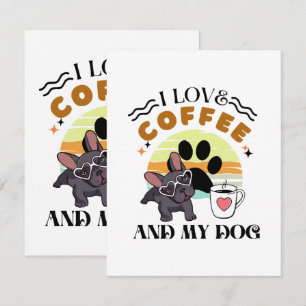 Kaffeeliebhaber - ich Liebe Kaffee und mein Hund Begleitkarte