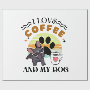 Kaffeeliebhaber - ich Liebe Kaffee und mein Hund Geschenkpapier