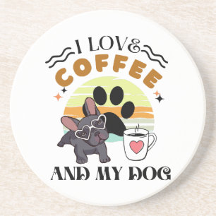Kaffeeliebhaber - ich Liebe Kaffee und mein Hund Getränkeuntersetzer