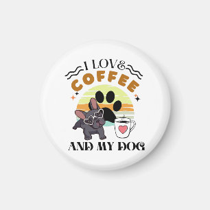 Kaffeeliebhaber - ich Liebe Kaffee und mein Hund Magnet