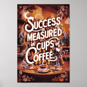 Kaffeeliebhaber Motivierend Erfolgsquoten Poster