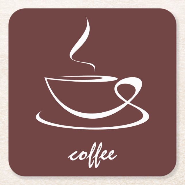 Kaffeeliebhaber Rechteckiger Pappuntersetzer (Vorderseite)