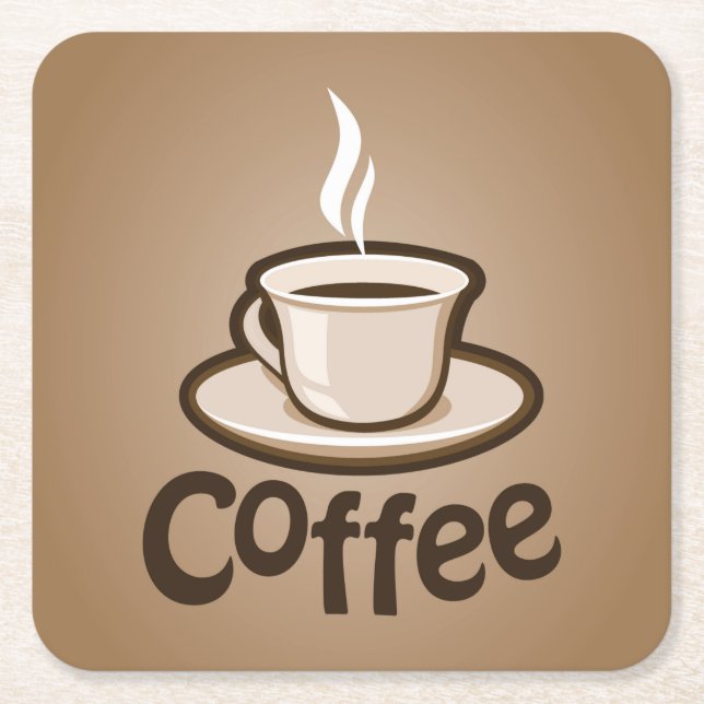 Kaffeeliebhaber Rechteckiger Pappuntersetzer (Vorderseite)