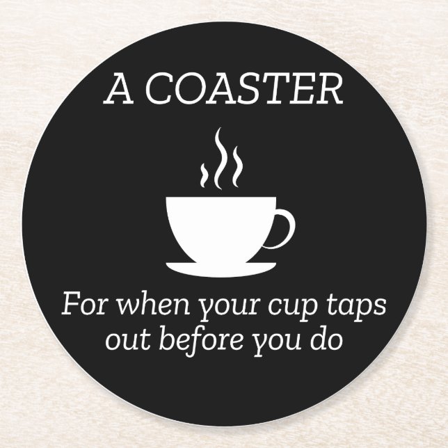 Kaffeeliebhaber, wenn Ihr Cup Stecht Runder Pappuntersetzer (Vorderseite)