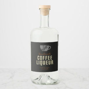 Kaffeelikör Alkoholflaschenetikett