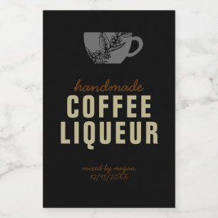 Kaffeelikör Weinetikett
