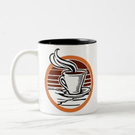 Kaffeelogo Zweifarbige Tasse