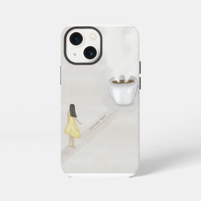 Kaffeemädchen iPhone 13 Mini Hülle (Rückseite)
