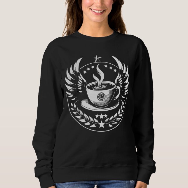 Kaffeemandeur (weiß) sweatshirt (Vorderseite)