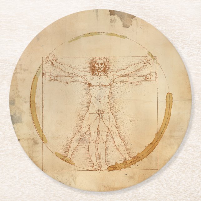 Kaffeemann Runder Pappuntersetzer (Vorderseite)