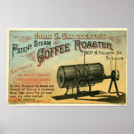 Kaffeemaschine 1884 Werbekarte Poster