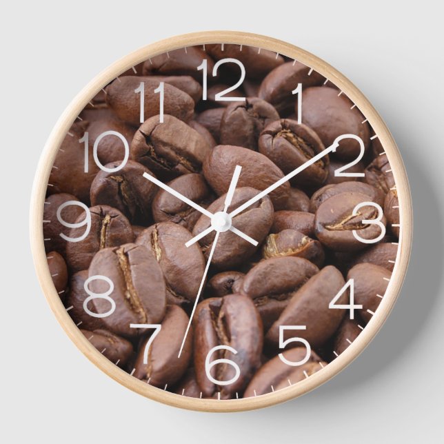 Kaffeemaschine - es ist immer Zeit für Kaffee Uhr (Vorderseite)
