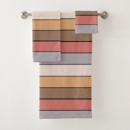 Kaffeemaschine Grau Dusty Rose auf Aquarellpapier Badhandtuch Set