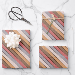 Kaffeemaschine Grau Dusty Rose auf Aquarellpapier Geschenkpapier Set