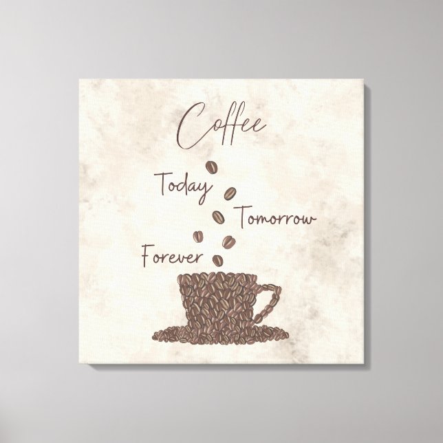 Kaffeemaschine Leinwanddruck (Vorderseite)
