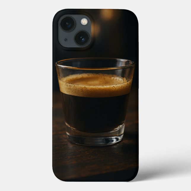 Kaffeemaschine - Minimalistischer Sketch Case-Mate iPhone Hülle (Rückseite)