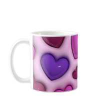 Kaffeemaschine mit 3D-Glossy Hearts