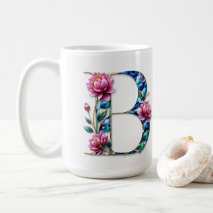 Kaffeemaschine mit Blumenbezug B. Tasse