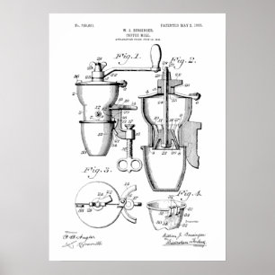 Kaffeemaschine-Patent Poster
