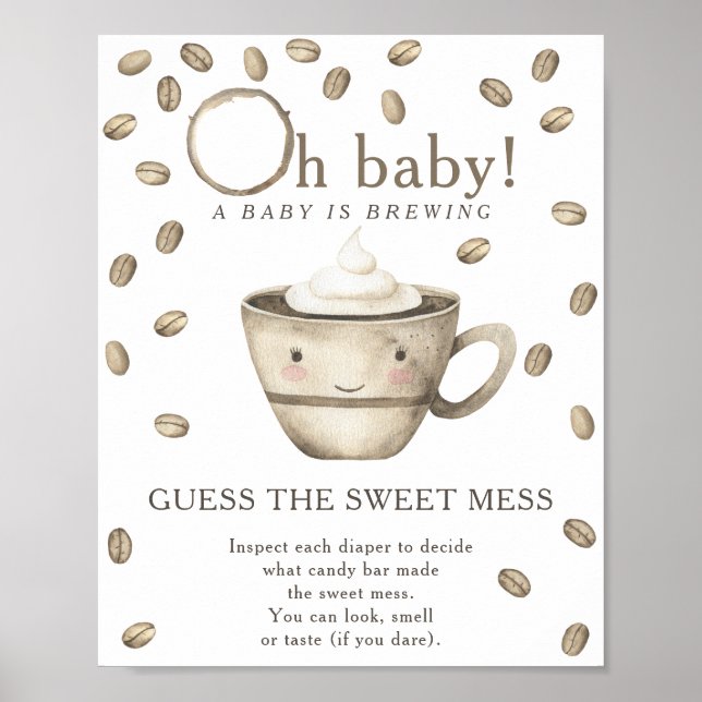 Kaffeemaschine Raten Sie das süße Chaos Poster (Vorne)