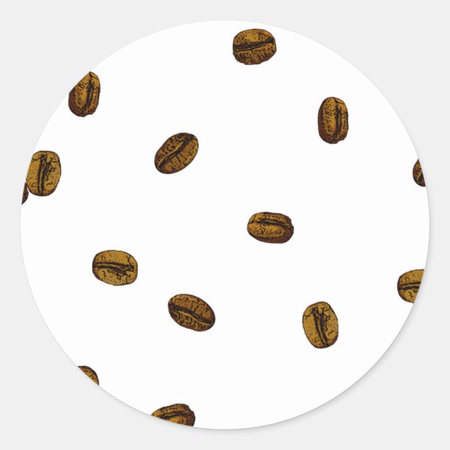 Kaffeemaschine Runder Aufkleber (Vorderseite)