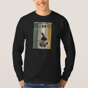 Kaffeemaschine Schriftsteller Roman Autor Funny Gr T-Shirt