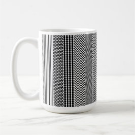 Kaffeemaschine - Schwarz-Weiß-Design-Muster Kaffeetasse