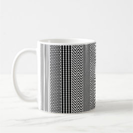 Kaffeemaschine - Schwarz-Weiß-Design-Muster Kaffeetasse