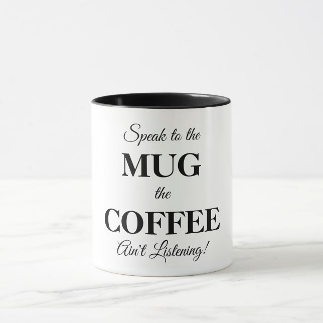 Kaffeemaschine Tasse mit Funny Message (Zentrum)
