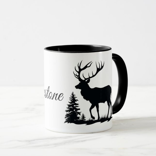 Kaffeemaschine Tasse-Yellowstone-Elch Tasse (VorderseiteRechts)