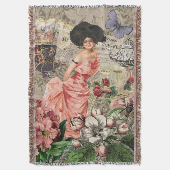 Kaffeemaschine Viktorianische Frau Rosa Klasse Decke (Vorderseite Vertikal)