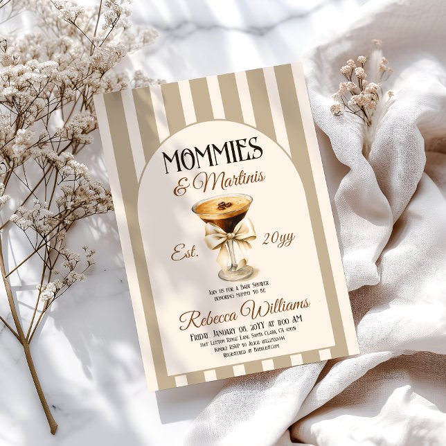Kaffeemaschinen und Martini Espresso Babydusche Einladung (Von Creator hochgeladen)