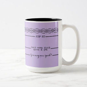 Kaffeemesslinien, die Sie jetzt morgen sprechen k Zweifarbige Tasse