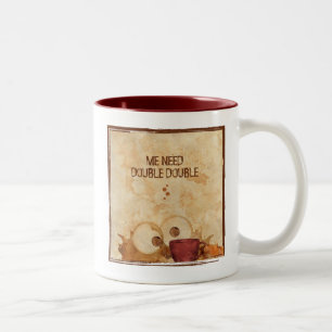 Kaffeemonster - Doppel-Kaffee-Tasse Zweifarbige Tasse