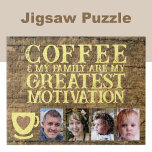 Kaffeemotivation 4 Foto braun gelb<br><div class="desc">Beginnen Sie Ihren Tag mit Freude und Verbundenheit mit diesem anpassbaren 4-Foto-Puzzle! Dieses Puzzle mit dem gefühlvollen Satz "Kaffee und meine Familie sind meine beste Motivation" ist ideal für Kaffeeliebhaber und Familienliebhaber. Personalisieren Sie es mit Ihren Lieblings-Fotos, um es einzigartig zu machen - eine perfekte Mischung aus Spaß, Erinnerungen und...</div>
